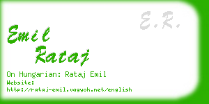 emil rataj business card